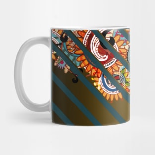 Brown gradient Floral abstract illustration truck art Mug